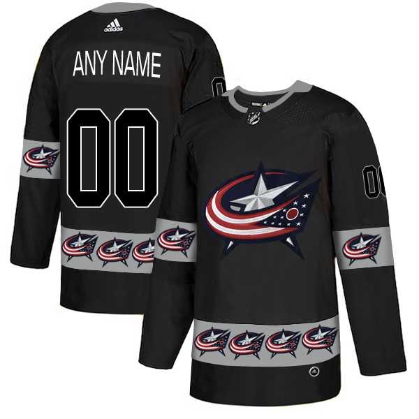 Customized Men's Columbus Blue Jackets Black Team Logos Fashion Adidas Jersey,We sell and wholesale Customized Men's Columbus Blue Jackets Black Team Logos Fashion Adidas Jersey on line form chian!